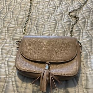 White House black market crossbody purse tan